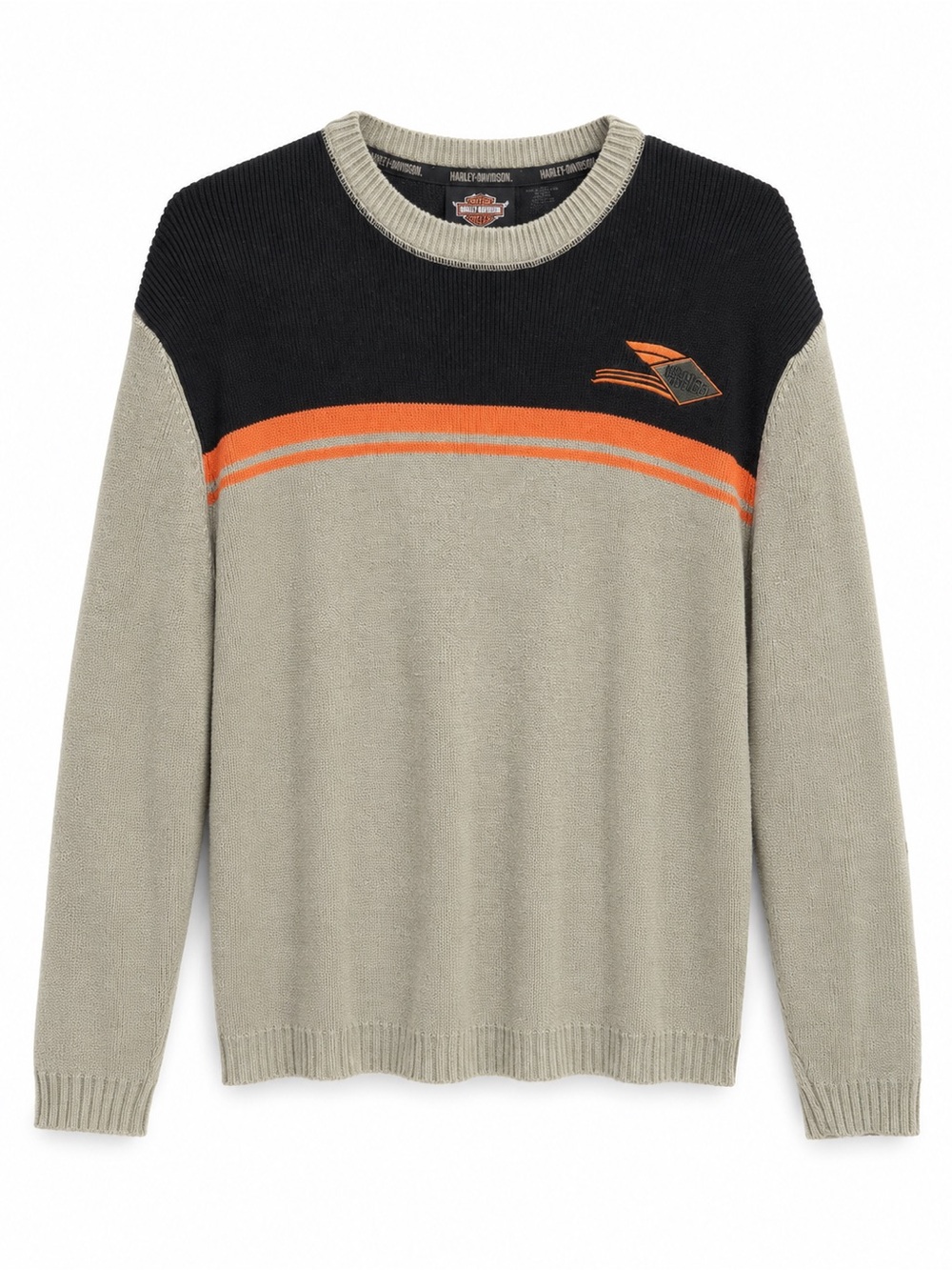 Vintage Harley-Davidson Men’s M Cotton Colorblock Knit Sweater